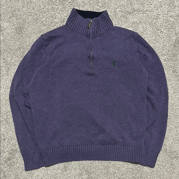 Vintage Polo by Ralph Lauren Purple Quarter Zip - Picture 1 of 4
